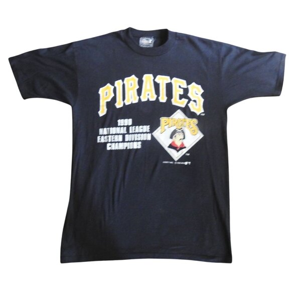 Vintage 1990 Pittsburgh Pirates Eastern Division Champions Logo 7 T-Shirt XL - Picture 1 of 6